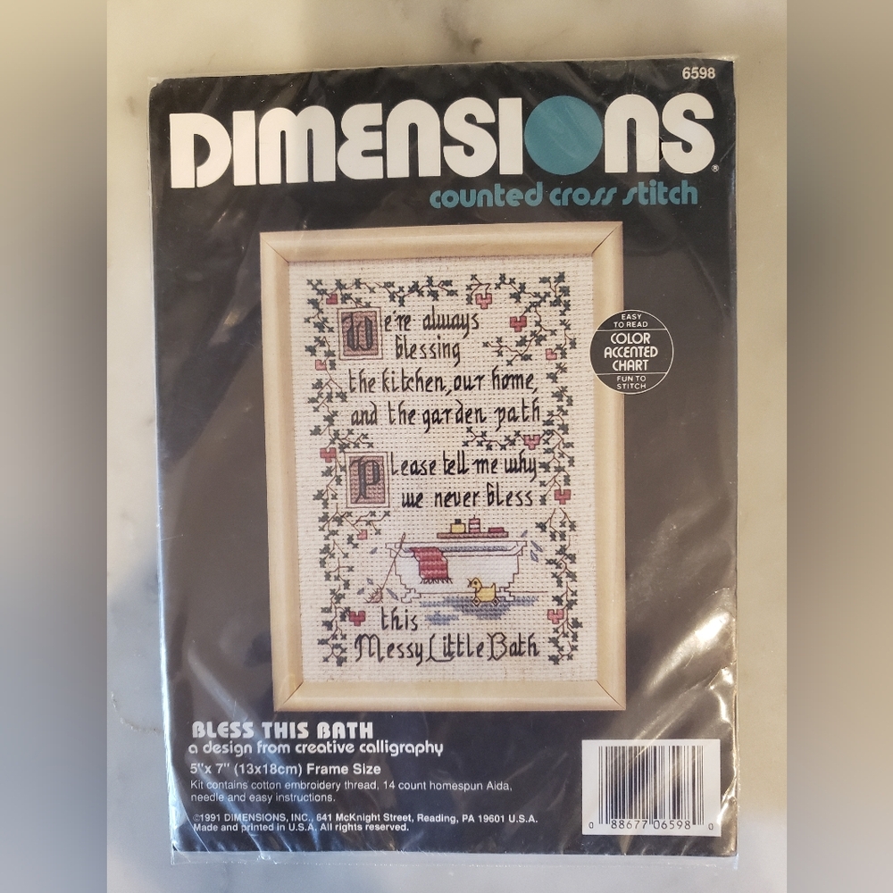 Dimensions Cross Stitch Kit Bath Accent